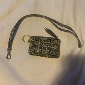 Vera Bradley zip ID case and lanyard